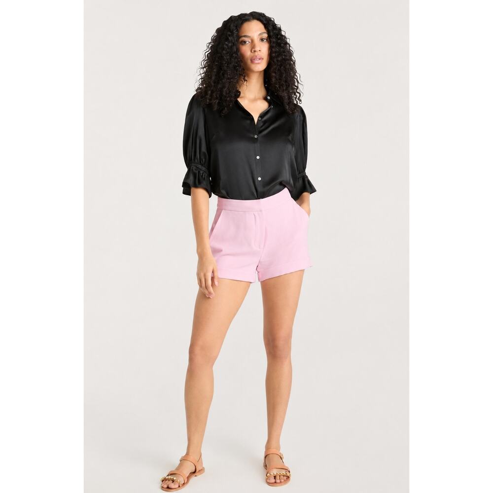 Cinq a Sept Pink Tailored Cuffed Shorts Womens Size 8 Luxury Dress Shorts